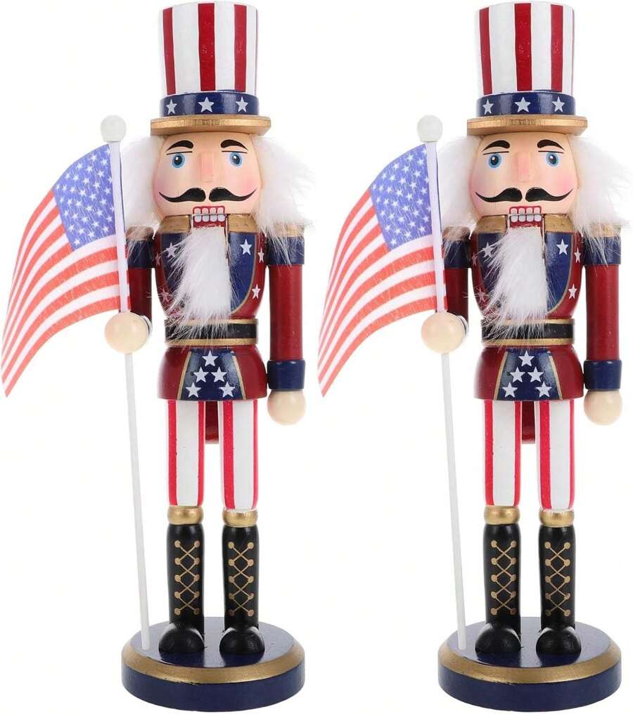 Nutcracker Christmas Decor Nutcracker Figurine Wooden Nutcracker Soldier Black Nutcracker Christmas Wood Ornaments Nutcracker Toy Desktop Ornament Christmas Table Decoration For Christmas Party