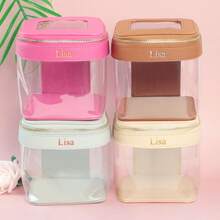 Personalized Name Letter Waterproof Makeup Bag Large Capacity Hanging Travel Storage Organizer Vanity Bag - Multicolor - View 7