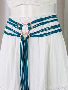 中世纪女士长绳环结腰带，北欧女巫腰结绳腰带，维京文艺复兴服装配饰万圣节 - A - 查看 5