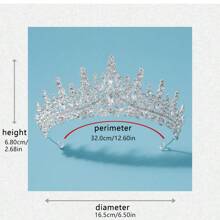 Juego de joyería para mujer, incluye tiara de cristal y kit de collar para niñas, corona con rhinestones, aretes, accesorios para el cuello para novia, boda, cumpleaños, fiesta, vestido de dama de honor