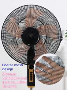 1pc Fan Guard - Anti-Pinch Net, 2025 Best Selling New Model 1pc White/Black Electric Fan Protective Net, Child-Fan Cover, Net, Round Protective Cover, Durable Dust Cover - Essential Cleaning Tool To Meet Home, Apartment And Dorm Dust-Proof Needs