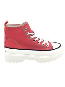 Women's Versatile Canvas Sneakers - Red - View 3