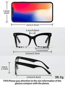 LiMiaoMiao 3/4pcs  Cat  Eye    PC    Reading Glasses For Women And Men Suitable For All Seasons  Leopard Print Black, Green, Purple, Fashionable Computer Reading, Clear Magnification+1.0 To+4.0 Presbyopia Glasses - 4pcs(Black+Green+Purple+Brown) - 查看 5