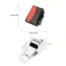 1 set Sifflet de football, set de cartes d'arbitre, sifflet portable avec cartes rouges et jaunes, multifonction, léger pour la compétition et le jeu