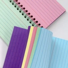 1 Set Of Simple Horizontal Line Colorful Tearable Coil Notebook, Office Supplies Diary Stationery Notebook, Students Carry Small Notebook, Opening Season Office Stationery Supplies,School Supplies,Back To School