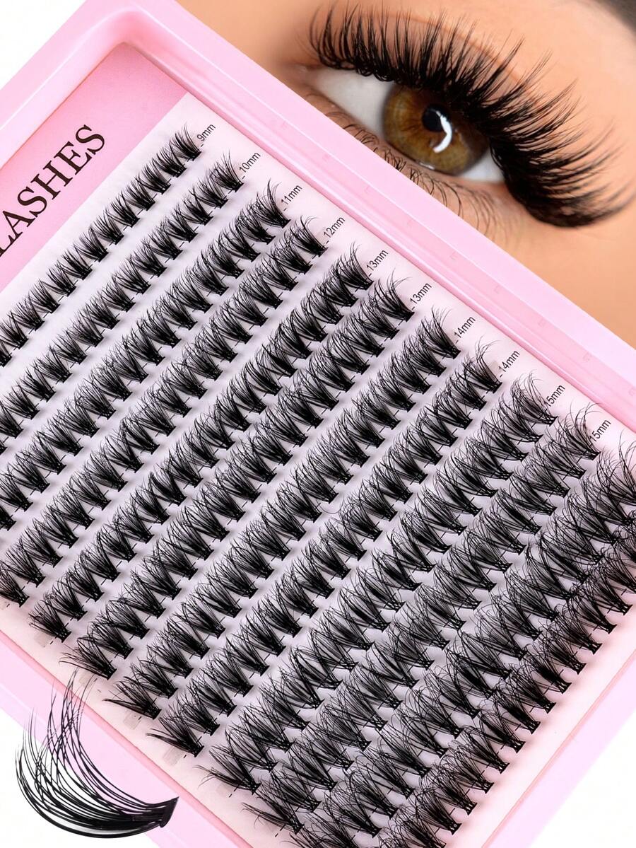 240根单根假睫毛，高容量，30D/40D/80D卷度，8-16毫米，DIY假睫毛，自然妆效，浓密纤长，超级柔软轻盈，可重复使用，单根分段式假睫毛，睫毛嫁接套装，适合居家或户外使用，适用于日常生活、婚礼、约会、派对、音乐节、万圣节等各种场合。 - CC - 查看 1