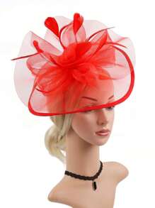 1Pc Fascinators Hats For Women Fancy Tea Party Hats Kentucky Derby Hats Feather Hair Clip For Wedding Party Church Hats