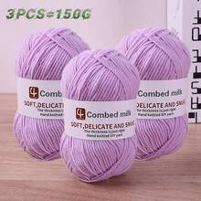 Boules de fil de 150g pour le DIY, le tricot, le crochet, la fabrication d'accessoires d'automne/hiver comme les écharpes, les chapeaux, les pulls, les chaussures, les vêtements et les artisanats faits main. 1 à 3 boules par 150g