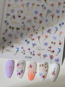 1 Pc Cosmic Planet Nail Art Stickers 5D Jelly Adhesive Sliders DIY Nails Polish Manicure Sticker Decals