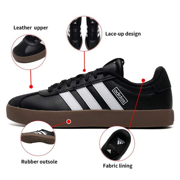 Adidas Men's VL COURT 3.0 Low-Top Lightweight Casual Sneakers, Durable & Comfortable For Daily & Outdoor Use