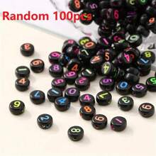 100pcs/Pack 7mm Multi-Color Heart Shaped Acrylic Beads For DIY Jewelry Making, Cute Acrylic Bead Set For Bracelets And Necklaces, Craft Supplies Without Power Required