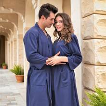 1 قطعة رداء منزلي و حمام خفيف الوزن، لبس منزلي للزوجين، بشكل قماش مربع بسيط، سريع التجفيف وصديق للبشرة، عودة إلى المدرسة