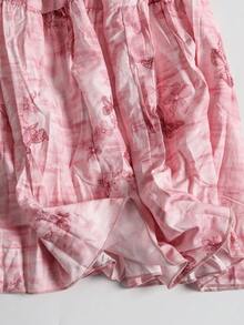 女士时尚粉色优雅宽松百搭半身裙 - 粉色 - 查看 7