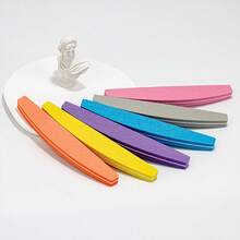 10 件专业指甲锉 100/180 粒度荧光海绵缓冲器厚高弹棉指甲抛光垫，可定制指甲打磨条，双面抛光指甲护理塑形工具