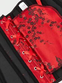 Corset Tops For Women Renaissance Corset Plus Size Floral Corset With Straps - Đỏ - Xem 7