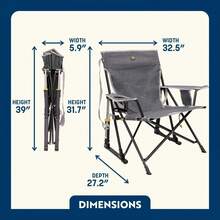 Silla plegable de camping con mecedora, color rosa deportivo - Peltre jaspeado - Ver 5