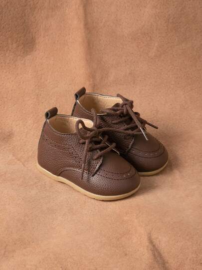 时尚百搭透气纯色系带婴幼儿休闲运动鞋