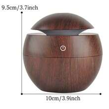 1PC Wooden Cool Mist Humidifier Aroma Diffuser For Room With Colorful Ambient Lighting, Ideal For Home,Office,And Car , Aroma Air Diffuser With Colorful Change Diffuser For Car, Office And Babies. Purifier Humidifier For Bedroom Room Decor