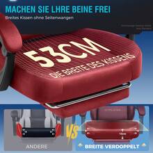 GTPLAYER Gaming Chairs - Đỏ - Xem 4