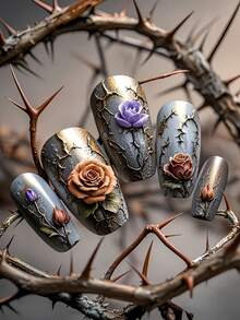 1pc DIY Nail Art Mold, Original Creative Design - Rose Thorns, Heart Shaped, Wing, 3D Carved Nail Tips, Transparent Nail Template Mold,Nail Supplies,Nail Tools,Nail Art Tools,Back To School,Nails,Nail Tools For Press On Nails - Clear - View 10