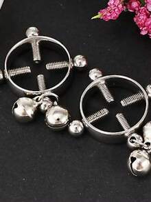 CIZME Faux Nipple Piercing Fake Nipple Rings Fake Nipple Piercing, Y2K Heart White Pearl Flower Bowknot Dangle Pink Purple Blue Beaded Ball Clip On Nipple Rings Non Piercing For Women Stainless Steel Rubber Faux Nipple Piercing