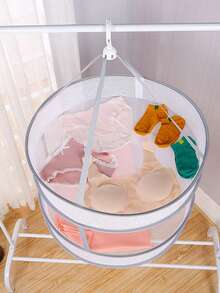 居家生活,洗衣双层,晾衣网,晾晒网兜,家用晾衣篮,内衣袜子毛衣晾晒神器,可折叠晾衣架,便携式,多功能晾衣网,居家必备