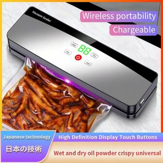 Compact USB Rechargeable Vacuum Sealer With Digital Display - Quick Seal, Includes Pump & Airtight Bags, Perfect For Food Preservation, Snacks, Meat, Fruits, Vegetables - Space-Saving Design, <36V, 2000mAh,Food Vacuum Sealer
