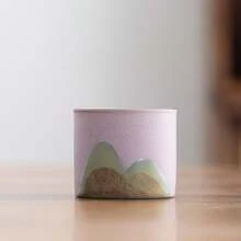 1套/ 4入創意中式茶杯禮盒,帶配套匙匙的單獨陶瓷茶碗,新奇的茶具 - 黑與白 - 查看 15