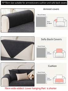1 Vỏ gối sofa bốn mùa, đệm sofa Chenille chống trượt chống bắn nước hiện đại tối giản thời trang, chăn sofa, vỏ gối chống bụi, chống bẩn, có thể giặt được, thân thiện với thú cưng, thích hợp cho phòng ngủ, văn phòng, phòng khách, ghế sofa hình chữ L - màu đen - Xem 16