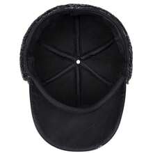 Gorro de invierno nuevo para hombre, gorra de béisbol de cuero de imitación, gorra con protección para los oídos a, gorra, gorro cálido para invierno al aire libre, sombrero para ancianos PSWU - Gris - Ver 7