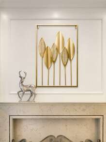 1pc Nordic Metal Leaf Iron Wall Hanging Decor, Plant Ginkgo Palm Maple Leaves Wall Pendant Mural Living Room Bedroom Home Decoration Room Decor Bedroom Decor Wall Decor