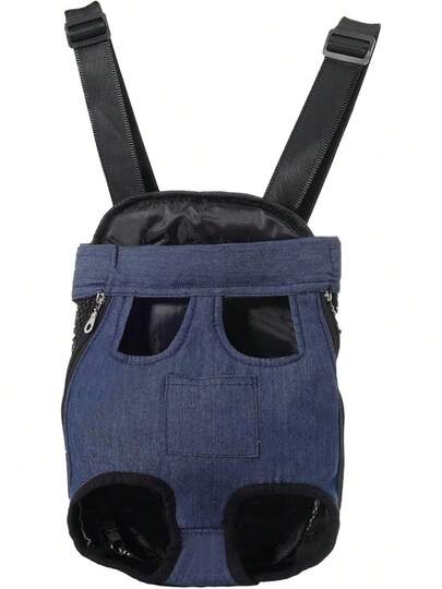 Mochila para Mascotas, Mochila para Perro transportadora para Gato (Azul Vaquero, M)