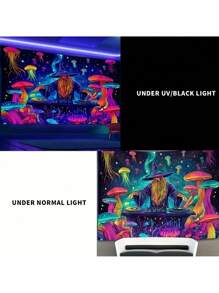 1 szt. Świecące tło meduzy Disco - motyw Fun Wizard, gobelin do dekoracji imprez, wystrój domu, tło do transmisji na żywo, baner na artykuły imprezowe, dekoracja pokoju, flaga, dekoracje urodzinowe, dekoracje imprezowe, wystrój szkoły, szkolna niespodzianka, wystrój akademika, powrót do szkoły