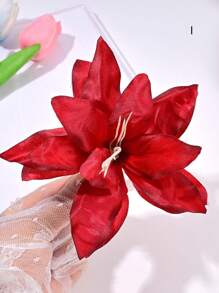 1pc Tropical Style Faux Flower Hair Clip, Suitable For Travel Photo Shoot And Outfit Accessory Claw Clips Hair Claws Hair Barrettes