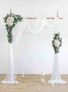 2pcs-Outdoor Wedding Arch Flowers, - Wedding Arch - Mr. & Mrs. - Artificial Dusty Roses Wedding Flowers For Wedding Welcome Sign Decorations And Wedding Ceremony Reception - Outdoor Arch Garland (Multiple Styles)