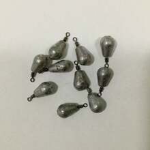 10-Pack Tear Drop Sinkers - Long Cast Surf Fishing Weights For Beach/Pier/Offshore | Saltwater Pyramid Sinkers With Eyelets For Rigging (1oz/2oz/3oz Options)
