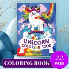 Libro para colorear de Unicornio: Para niños de 4 a 8 años (Libro para colorear de Oso Tonto) Libro en rústica, Regalo de vuelta a clases, Práctica exclusiva para niños, Libro, Vuelta al cole, Útiles escolares