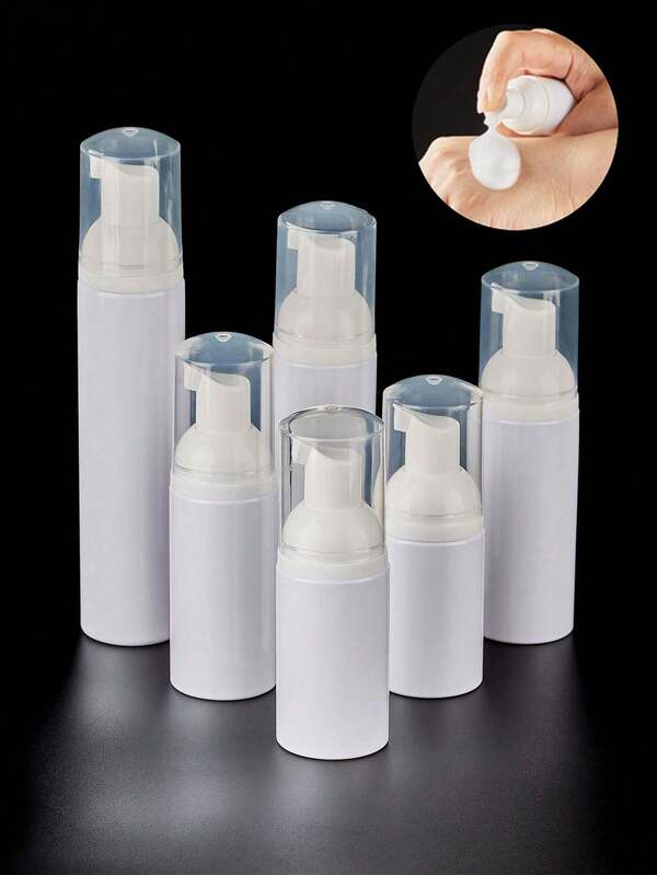 1pc 30ml/40ml/50ml/60ml Mousse Foaming Bottle, Foaming Facial Cleanser Bottle, PET Cosmetic Refillable Bottle