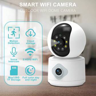 [Baby Monitoring Exclusive] Two-Way Audio 2MP+2MP Dual-Lens PTZ Camera With Cry Detection & Soft Night Vision, Smart Home Security For Babies & Families