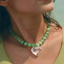 1 件陶瓷南瓜珠和玻璃章鱼装饰串珠项链，时尚珠宝礼物，适合女士