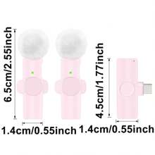 Wireless Lavalier Lapel Microphone For IOS TypeC Android Camera Plug-Play Professional Noise Reduction Recording Clip Mic For Creator Interview