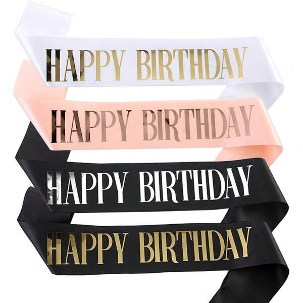 1 peça Hot Stamping FELIZ ANIVERSÁRIO Alça de Ombro Etiqueta Alça de Festa de Aniversário da Moda Alça de Ombro Proporciona Atmosfera para Sua Festa de Aniversário