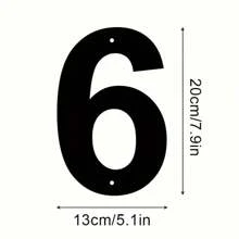 1pc Vintage Style Large Metal House Number - Durable Cast Iron Mailbox Number With Rust-Resistant Finish, Easy-To-Install Wall Mounted Design, Customizable Street Address Sign For Outdoor Decoration, Available In 0-9 Numbers