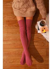 1双女士爱国/独立日优雅迷人透气柔软保暖针织压缩过膝袜，适合秋冬季节、Y2K 风格，舒适保暖