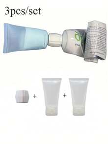 1/2/3/4/6件/套塑料牙膏管和洗面奶适配器及分配瓶，便捷牙膏和洗面奶补充装，化妆品软管瓶，洗面奶胶体软管，牙膏分配工具套装，家居饰品，旅行装 - 彩色 - 查看 1