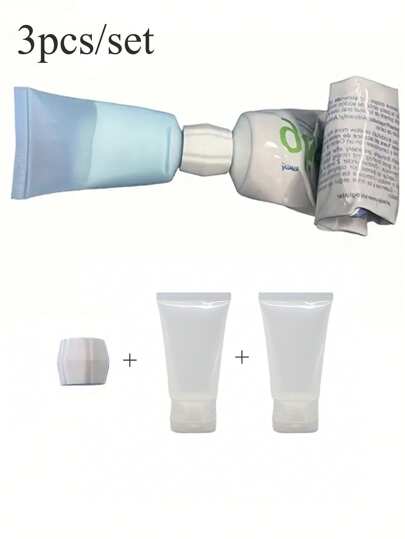 1/2/3/4/6pcs/Set Plastic Toothpaste Tubes And Facial Cleanser Adapters And Dispensing Bottles, Convenient Toothpaste And Facial Cleanser Refills, Cosmetic Hose Bottles, Facial Cleanser Colloid Hoses, Toothpaste Dispensing Tool Sets, Home Accessories, Travel Packs