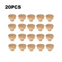 4-20pcs Round Wooden Cabinet Drawer Knobs Unfinished DIY Color Wardrobe Door Pulls Nordic Wood Cupboard Handles With Screws