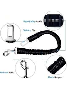 Floral Pet Safety Leash - Adjustable Dog Safety Tether Strap, Suitable For Large And Small Breeds, Compatible With Car Seatbelt Buckle