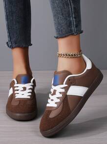 Neue Damen Farbblock Lässig Sport Schuhe, Große Größen 36-45, Damen Board Schuhe, leicht und atmungsaktiv Lässig Sneaker, modisch vielseitig, Schüler Schulanfang Schuhe, Frühling/Sommer