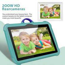 Tablette pour enfants de 7 pouces / processeur quadricœur 1,3 GHz / Android 13 MTK8321 / résolution IPS haute définition 1280 x 800 / caméra 2 Mpx + 5 Mpx / batterie 4 000 mAh / compatible WiFi et contrôle parental / jeux éducatifs / boîtier en plastique ABS et silicone BDF C8 (inclus : boîte d'emballage, câble de données, manuel, OTG, épingle pour carte)